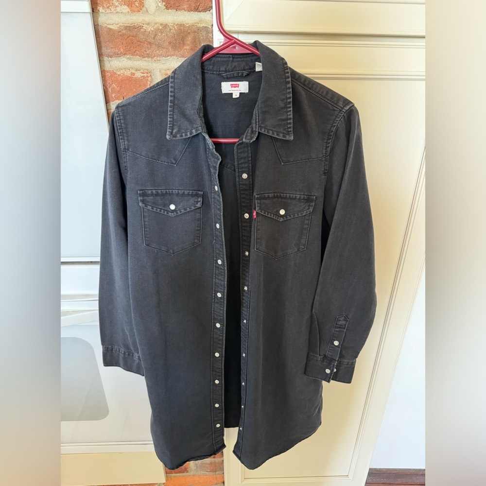 Levi black denim dress